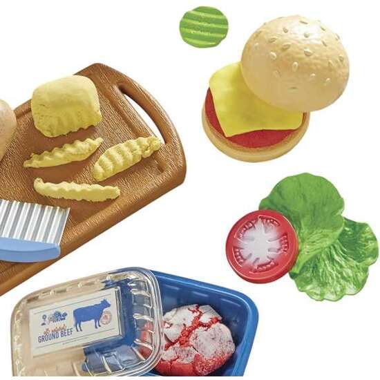 KIT DE HAMBURGUESAS  DE CREATIVE CHEFS CHEESEBURGER AND FRIES KIT. INCLUYE 22 ACCESORIOS. image 0