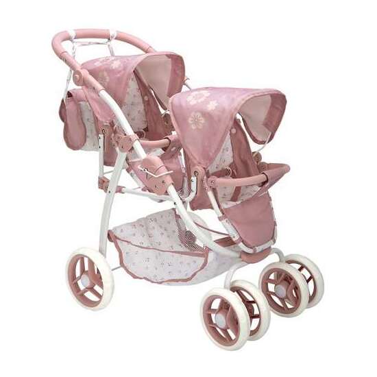 COCHE MUÑECA GEMELAR ELEGANCE 46X73X72 CM C/BOLSO ALTURA MANILLAR 49-80 CM image 0