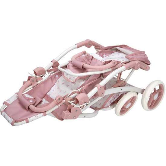 COCHE MUÑECA GEMELAR ELEGANCE 46X73X72 CM C/BOLSO ALTURA MANILLAR 49-80 CM image 3