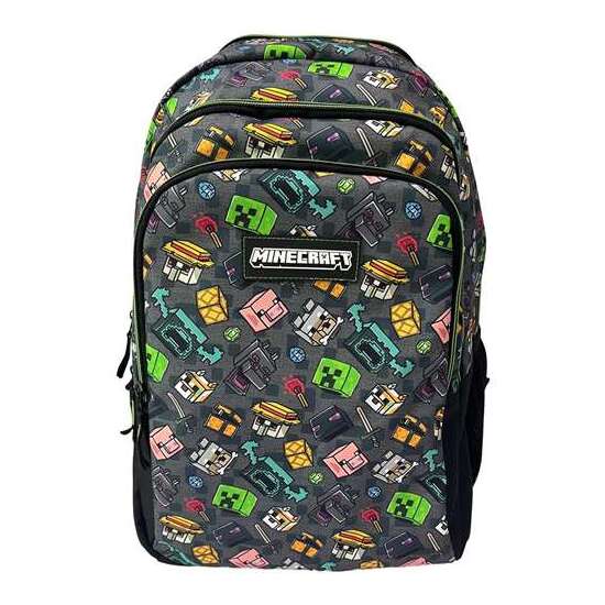 MINECRAFT PIXEL 25 MOCHILA PRIMARIA DOBLE COMPARTIMENTO (GRAN CAPACIDAD), ADAPTABLE A CARRO)10 X 22 X 5.5 CM. image 0