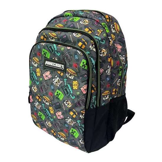 MINECRAFT PIXEL 25 MOCHILA PRIMARIA DOBLE COMPARTIMENTO (GRAN CAPACIDAD), ADAPTABLE A CARRO)10 X 22 X 5.5 CM. image 2