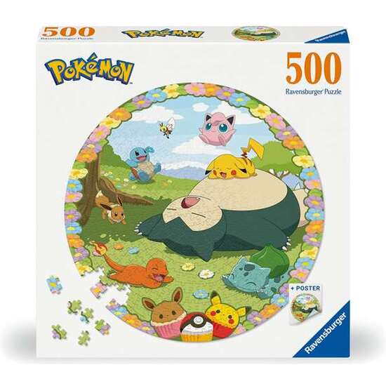 PUZZLE 500 PIEZAS POKÉMON ROUND. image 0