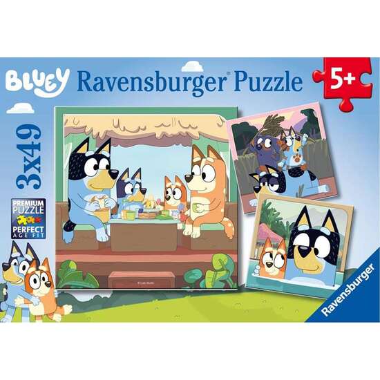 PUZZLE 3X49 PIEZAS BLUEY image 1