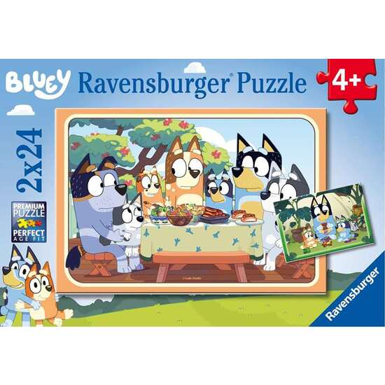 PUZZLE 2X24 PIEZAS BLUEY image 1
