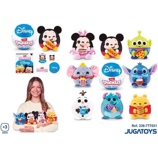 BOLA SORPRESA SNACKLES DISNEY,  PELUCHES ULTRASUAVES Y APRETUJABLES 12CM. EDICIÓN LIMITADA. - MODELOS SURTIDOS image 1