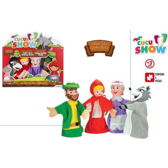 MARIONETAS CAPERUCITA ROJA SET 4 PIEZAS. image 0