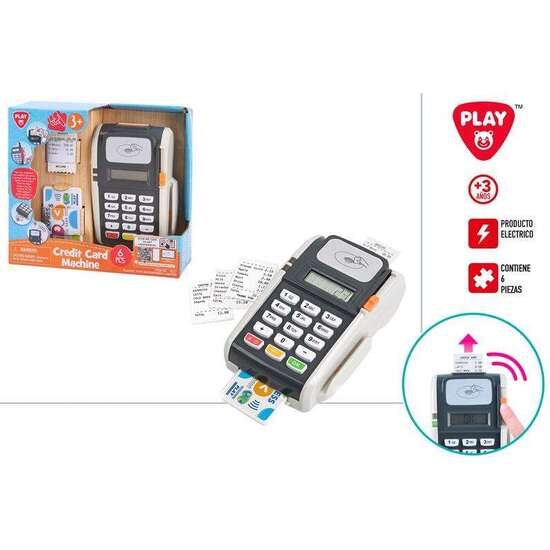 DATAFONO ELECTRONICO CON LUZ Y SONIDO PLAYGO. INCLUYE 6 PIEZAS. image 0