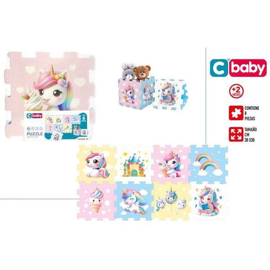 PUZZLE EVA UNICORNIOS 8 PIEZAS 120X60 CM image 0