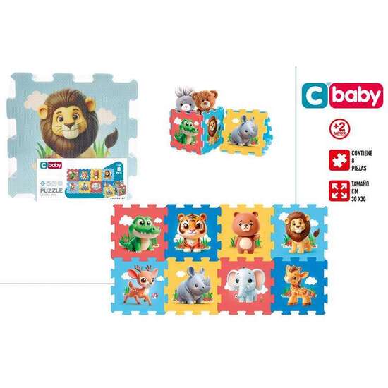 PUZZLE EVA ANIMALES 8 PIEZAS 120X60 CM image 0