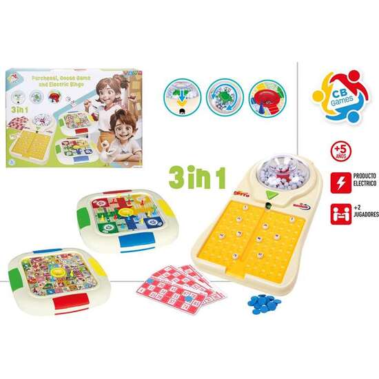PARCHIS-OCA Y BINGO ELECTRONICO. 3 EN 1. image 0