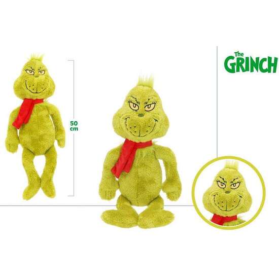 PELUCHE EL GRINCH CON BUFANDA DE NAVIDAD 50 CM. image 0