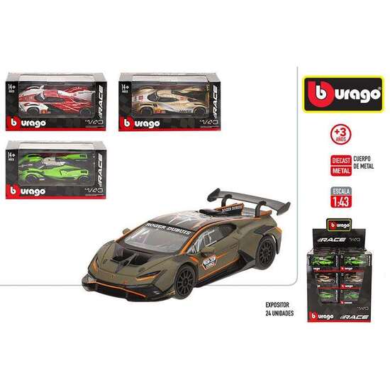 COCHE METAL BURAGO RACING SERIES 2025 V1 ESCALA 1:43. - MODELOS SURTIDOS image 0