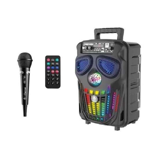ALTAVOZ CALAVERA FUNKY CON MICRÓFONO Y MANDO A DISTANCIA image 0