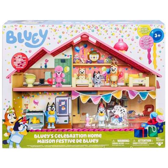 CASA DE CELEBRACIONES DE BLUEY. CON 11 ACCESORIOS, MUEBLES QUITA Y PON ,MÁS 1 FIGURA EXLUSIVA BLUEY image 0