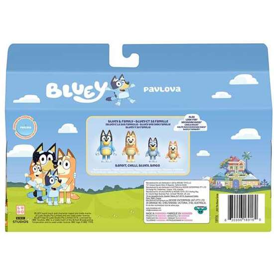 FIGURAS DE BLUEY Y SU FAMILIA.BLUEY, BINGO, BANDIT Y CHILL, CON TEMÁTICA CHEF image 1