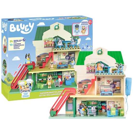 SUPERMERCADO BLUEY. ESCALERA MECÁNICA, CON MÁS DE 24 SONIDOS Y 2 FIGURAS EXCLUSIVAS image 0