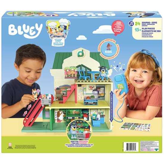 SUPERMERCADO BLUEY. ESCALERA MECÁNICA, CON MÁS DE 24 SONIDOS Y 2 FIGURAS EXCLUSIVAS image 1