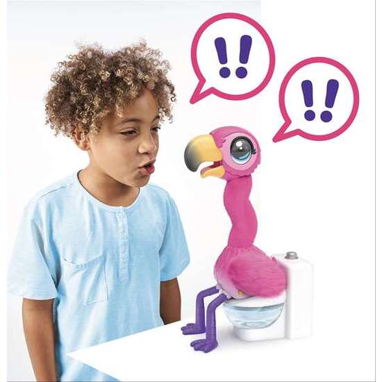 FLAMENCO INTERACTIVO LITTLE LIVE PETS FLAMINGO THE POOP CON SONIDO Y MOVIMIENTO Y HACE POPO. 31 CM image 0