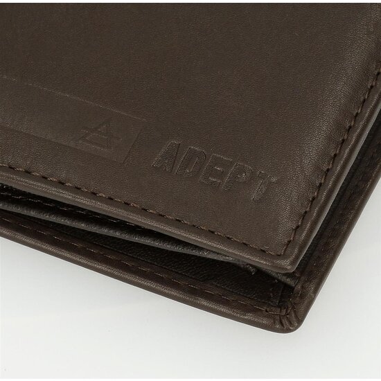 ADEPT CARTERA CON MONEDERO PIEL ALAN MARRÓN image 4