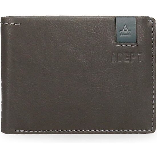 ADEPT CARTERA CON MONEDERO PIEL MAX GRIS image 0