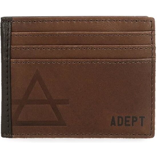 ADEPT CARTERA CON MONEDERO PIEL JIM MARRÓN image 0