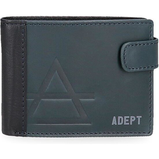 ADEPT CARTERA CON MONEDERO PIEL JIM AZUL image 0