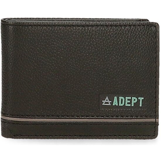 ADEPT CARTERA CON MONEDERO PIEL KURT NEGRO image 0