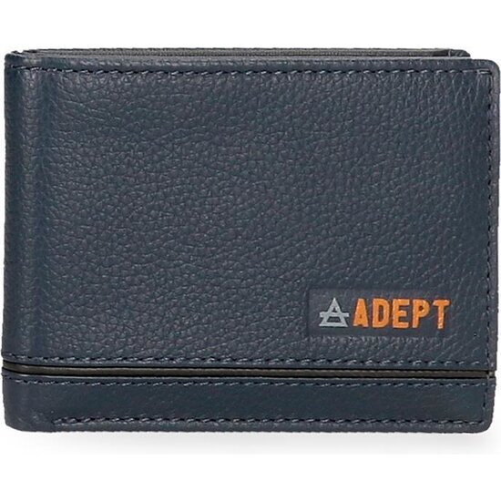 ADEPT CARTERA CON MONEDERO PIEL KURT AZUL image 0