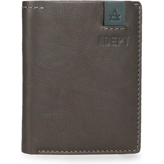 ADEPT CARTERA CON MONEDERO PIEL MAX GRIS image 0