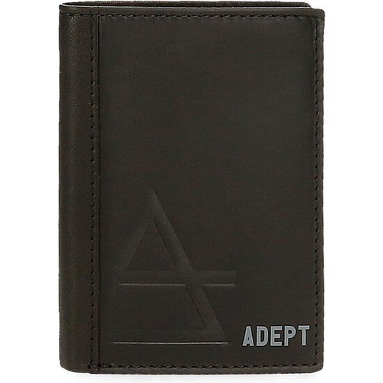 ADEPT CARTERA CON MONEDERO PIEL JIM NEGRO image 0