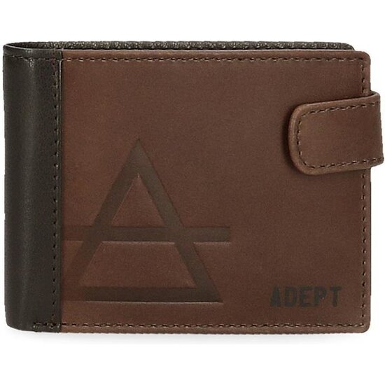 ADEPT CARTERA CON MONEDERO PIEL JIM MARRÓN image 0