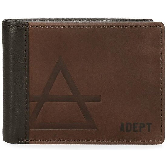 ADEPT CARTERA CON MONEDERO PIEL JIM MARRÓN image 0