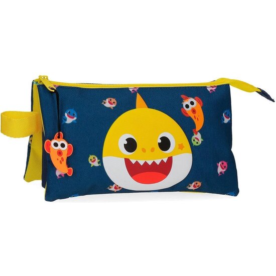BABY SHARK ESTUCHE ESCOLAR POLIÉSTER MY GOOD FRIEND AZUL image 0