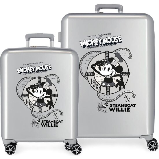 DISNEY JUEGO DE MALETAS ABS RÍGIDA JOYFUL GRIS image 0