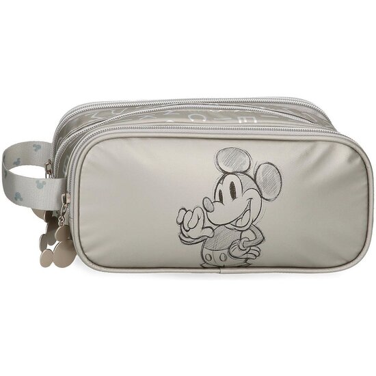 DISNEY ESTUCHE ESCOLAR POLIÉSTER MICKEY PLATA GRIS image 0