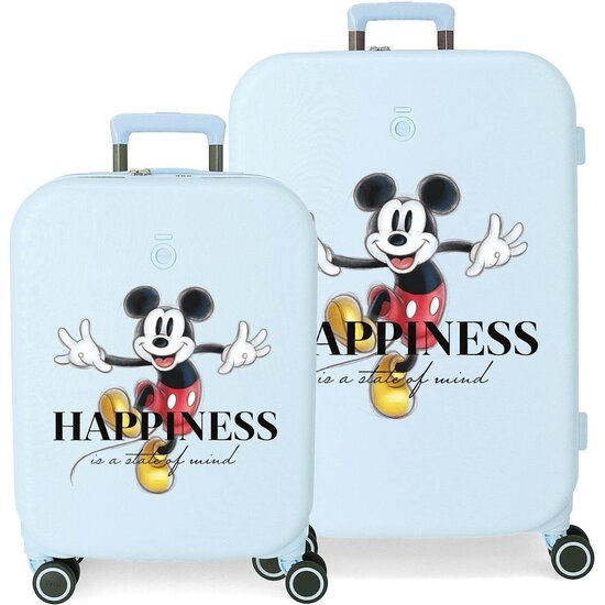 DISNEY JUEGO DE MALETAS ABS RÍGIDA HAPPINESS AZUL image 0
