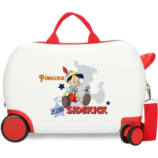 DISNEY MALETA CORREPASILLOS ABS RÍGIDA PINOCCHIO & LITLE SIDEKICK BLANCO image 0