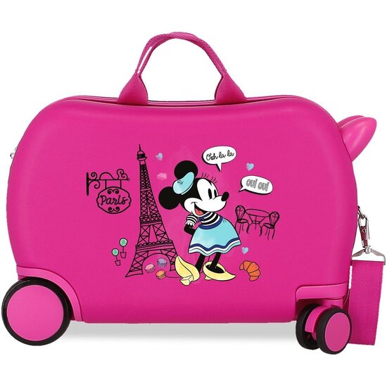 DISNEY MALETA CORREPASILLOS ABS RÍGIDA MINNIE AROUND THE WORLD ROSA image 0