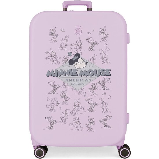DISNEY MALETA MEDIANA ABS RÍGIDA HAPPINESS MORADO image 0