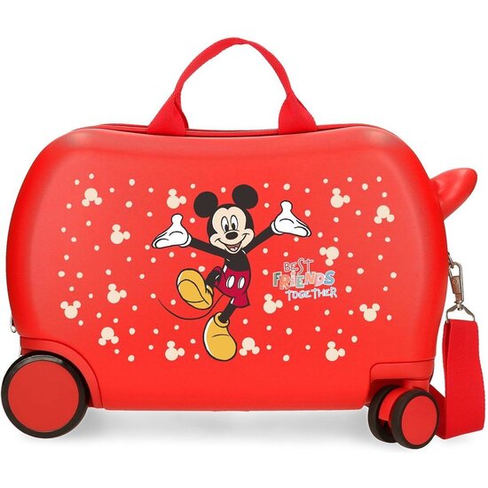 DISNEY MALETA CORREPASILLOS ABS RÍGIDA MICKEY BEST FRIENDS TOGETHER ROJO image 0