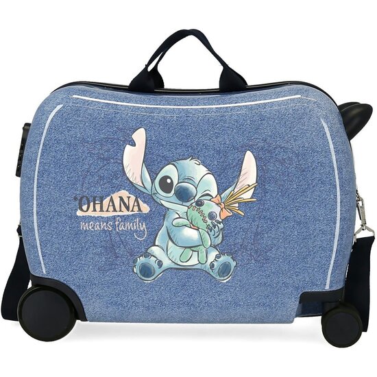 DISNEY MALETA CORREPASILLOS ABS RÍGIDA STITCH DANCE IT OUT AZUL image 0