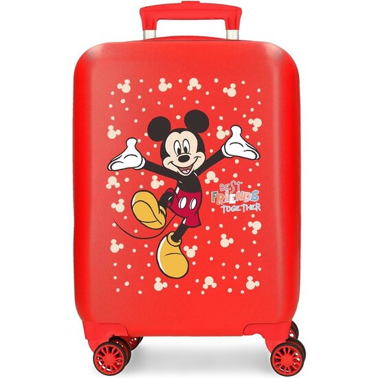 DISNEY MALETA DE CABINA ABS RÍGIDA MICKEY BEST FRIENDS TOGETHER ROJO image 0