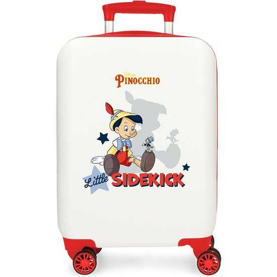 DISNEY MALETA DE CABINA ABS RÍGIDA PINOCCHIO & LITLE SIDEKICK BLANCO image 0