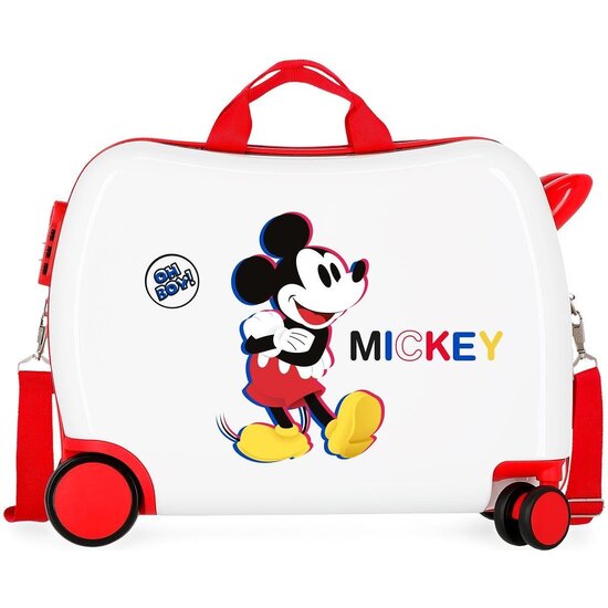 DISNEY MICKEY MALETA CORREPASILLOS ABS RÍGIDA MICKEY Y MINNIE COLORS BLANCO image 0