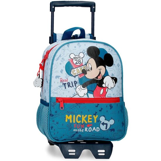 DISNEY MICKEY MOCHILA ESCOLAR CON CARRO POLIÉSTER ROAD TRIP AZUL image 0
