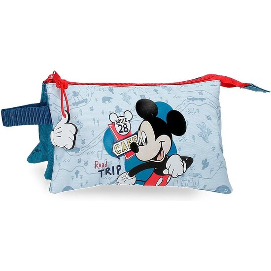 DISNEY MICKEY ESTUCHE ESCOLAR POLIÉSTER ROAD TRIP AZUL image 0