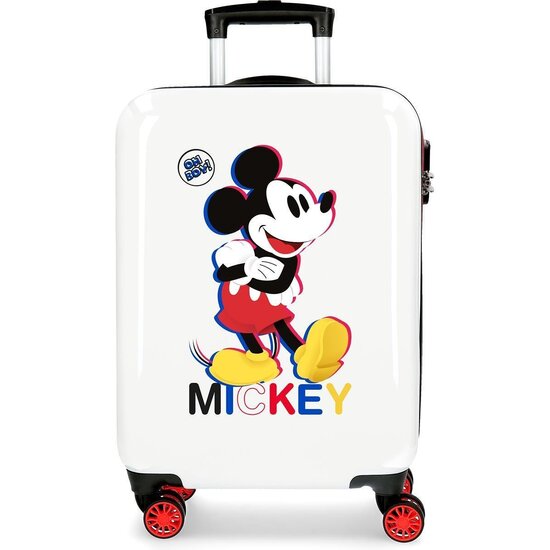 DISNEY MICKEY MALETA DE CABINA ABS RÍGIDA MICKEY Y MINNIE COLORS BLANCO image 0