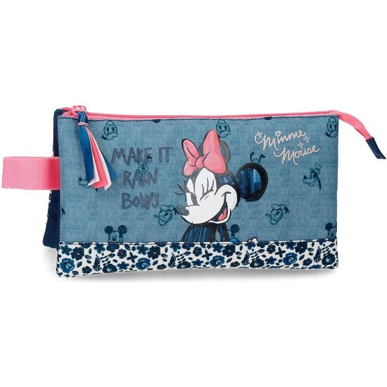 DISNEY MINNIE ESTUCHE ESCOLAR POLIÉSTER MAKE IT RAIN BOWS AZUL image 0