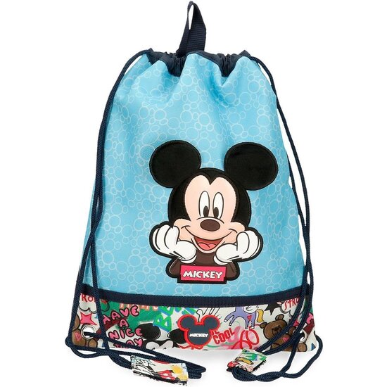 DISNEY MICKEY MOCHILA SACO Y PORTA ALIMENTOS POLIÉSTER MICKEY BE COOL AZUL image 0