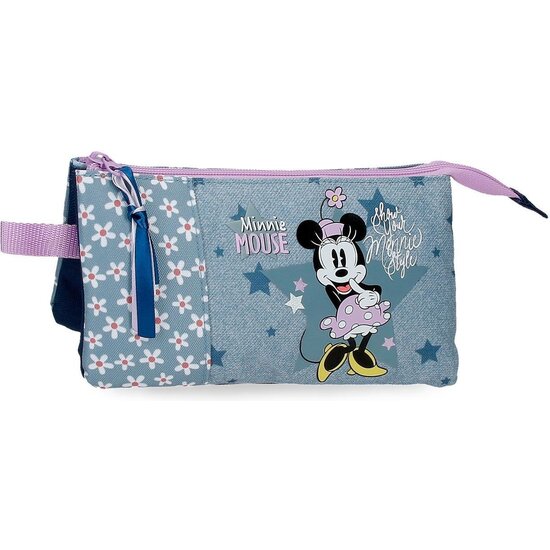 DISNEY MINNIE ESTUCHE ESCOLAR POLIÉSTER MINNIE STYLE AZUL image 0